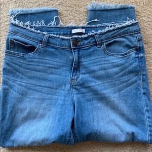 Lauren Conrad Distressed Capri Jeans